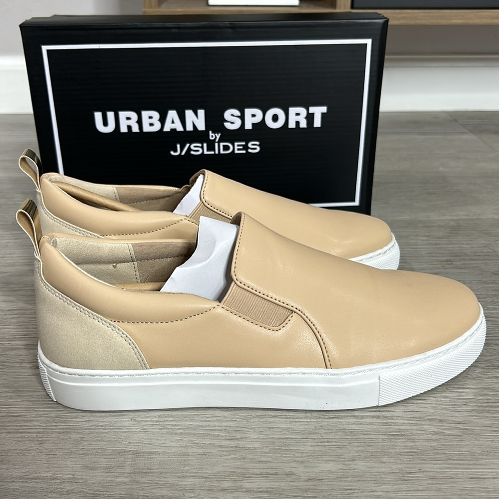 NIB urban sport by J/Slides Lucia wide in Sand luxe
